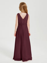Abiti Damigella Stile Boho Lunghi In Chiffon Gonna A Cascata Cabernet