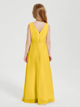 Abiti Damigella Stile Boho Lunghi In Chiffon Gonna A Cascata Calendula