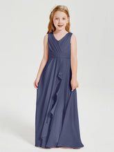 Abiti Damigella Stile Boho Lunghi In Chiffon Gonna A Cascata Tempesta