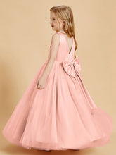 Abiti Damigella Junior In Tulle Top In Raso Fiocco Glamour Corallo