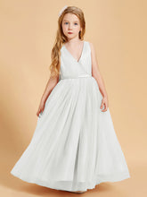 Abiti Damigella Junior In Tulle Top In Raso Fiocco Glamour Avorio