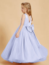 Abiti Damigella Junior In Tulle Top In Raso Fiocco Glamour Lavanda
