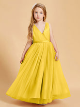Abiti Damigella Junior In Tulle Top In Raso Fiocco Glamour Calendula
