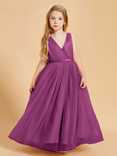 Abiti Damigella Junior In Tulle Top In Raso Fiocco Glamour Orchidea