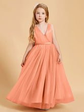 Abiti Damigella Junior In Tulle Top In Raso Fiocco Glamour Papaia