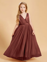 Abiti Damigella Junior In Tulle Top In Raso Fiocco Glamour Terracotta