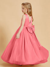 Abiti Damigella Junior In Tulle Top In Raso Fiocco Glamour Cocomero