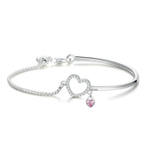 Braccialetto Con Ciondolo A Cuore In Argento Sterling