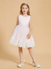 Abito Da Damigella Al Ginocchio Con Top In Raso E Gonna In Tulle