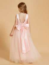Abito Lungo Da Damigella In Raso E Tulle Per Un'Eleganza Senza Tempo