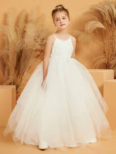 Abito Da Damigella Stile Ball-Gown Con Spalline Sottili E Applicazioni In Pizzo
