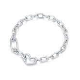 Semplice Braccialetto A Catena Con Cuore