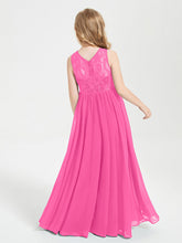 Abiti Damigella Junior Lunghi Top In Pizzo Trasparente Azalea