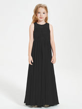 Abiti Damigella Junior Lunghi Top In Pizzo Trasparente Nero