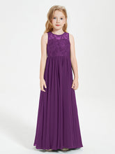 Abiti Damigella Junior Lunghi Top In Pizzo Trasparente Viola