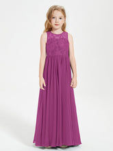 Abiti Damigella Junior Lunghi Top In Pizzo Trasparente Orchidea