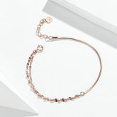 Semplice Oro Rosa Braccialetto A Catena Personalizzato Regalo