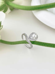 Anello Da Sposa Con Perla A Goccia In S925