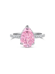 Anello Di Fidanzamento In Argento Sterling 925 Con Zircone Brillante Taglio A Pera