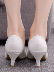 Scarpe Donna Con Tacco Kitten Punta A Punta