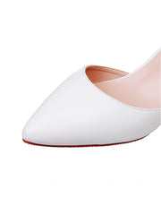 Scarpe Da Sposa In PU Opaco Punta A Punta Con Tacco Medio
