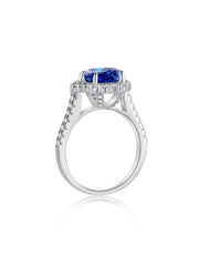 Anello Di Fidanzamento Con Zaffiro Taglio Brillante A Pera Da 2 Carati
