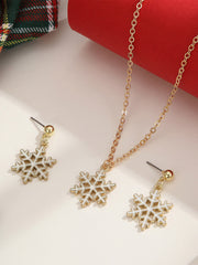 Set Da 3 Pezzi Con Clavicola A Forma Di Fiocco Di Neve Semplice Per Natale