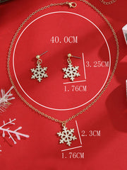 Set Da 3 Pezzi Con Clavicola A Forma Di Fiocco Di Neve Semplice Per Natale