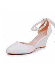 Scarpe Da Sposa Con Tacco A Zeppa Punta A Punta