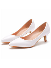 Scarpe Donna Con Tacco Kitten Punta A Punta