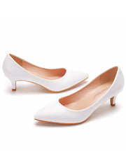 Scarpe Donna Con Tacco Kitten Punta A Punta