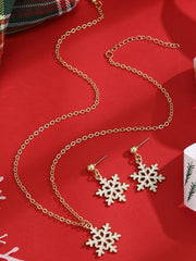 Set Da 3 Pezzi Con Clavicola A Forma Di Fiocco Di Neve Semplice Per Natale