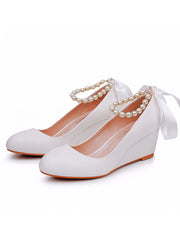 Scarpe Mary Jane Con Tacco Platform E Punta Tonda