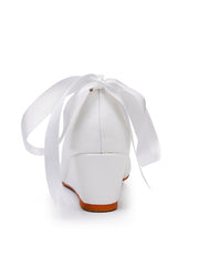 Scarpe Mary Jane Con Tacco Platform Punta Tonda Decorate Con Perline