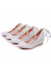 Scarpe Mary Jane Con Tacco Platform E Punta Tonda