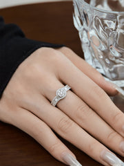 Anello Nuziale Scintillante E Luminoso In Argento Sterling 925 Con Zirconi Cubici