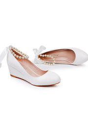 Scarpe Mary Jane Con Tacco Platform E Punta Tonda