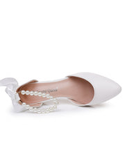 Scarpe Da Sposa Con Tacco A Zeppa Punta A Punta