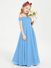 Abiti Da Damigella Junior Chic Con Spalle Scoperte Blu