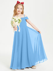 Abiti Da Damigella Junior Chic Con Spalle Scoperte Blu