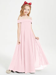 Abiti Da Damigella Junior Chic Con Spalle Scoperte Rosa Cipria