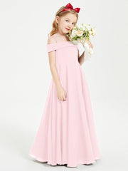 Abiti Da Damigella Junior Chic Con Spalle Scoperte Rosa Cipria