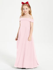 Abiti Da Damigella Junior Chic Con Spalle Scoperte Rosa Cipria