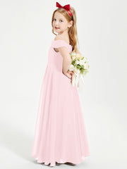 Abiti Da Damigella Junior Chic Con Spalle Scoperte Rosa Cipria