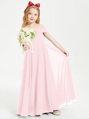 Abiti Da Damigella Junior Chic Con Spalle Scoperte Rosa Cipria