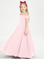 Abiti Da Damigella Junior Chic Con Spalle Scoperte Rosa Cipria