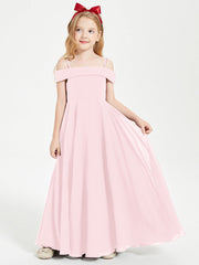 Abiti Da Damigella Junior Chic Con Spalle Scoperte Rosa Cipria