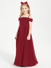 Abiti Da Damigella Junior Chic Con Spalle Scoperte Borgogna