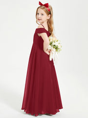 Abiti Da Damigella Junior Chic Con Spalle Scoperte Borgogna