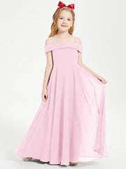 Abiti Da Damigella Junior Chic Con Spalle Scoperte Rosa Bonbon